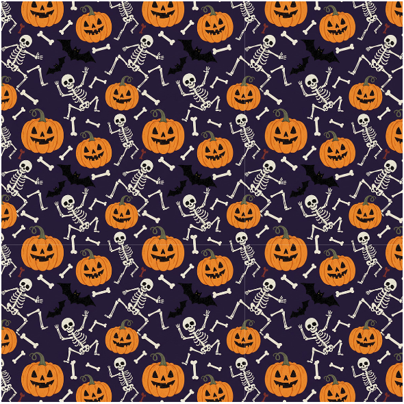 Tkanina 43523 | haloween with skeletons FK m001