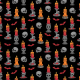 Tkanina 43530 | Halloween with skulls FK 001