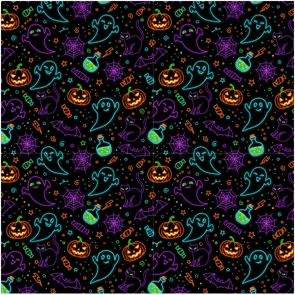 Fabric 43541 | Neon Halloween FK001