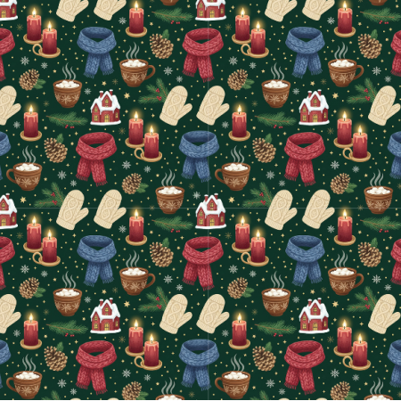 Tkanina 43604 | Merry Cosy Christmas FK001