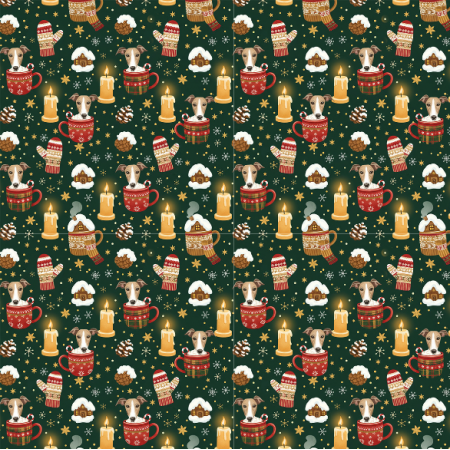 Fabric 43607 | Merry Whippet Christmas FK 003