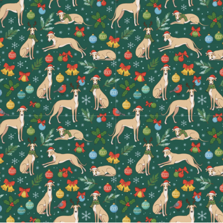Fabric 43612 | Merry Whippet Christmas FK 007