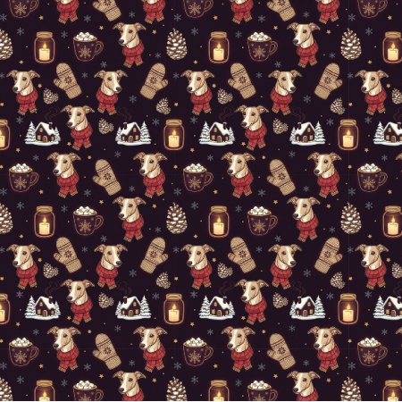 Fabric 43617 | Merry Whippet Christmas FK 007