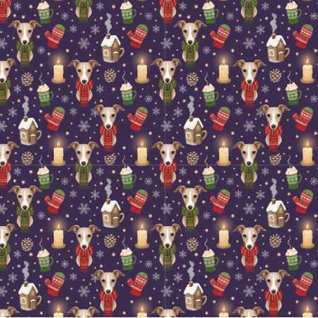 Fabric 43622 | Merry Whippet Christmas FK 0013
