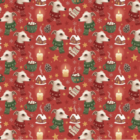 Fabric 43639 | Merry Whippet Christmas FK 023