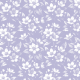 Tkanina 43717 | Białe Kwiaty Jaśminu Na Lawendowym Tle 