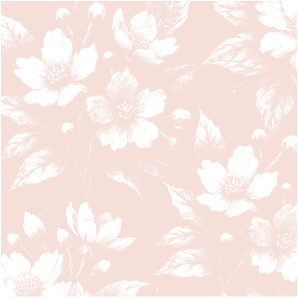 Fabric 43719 | Białe Kwiaty Jaśminu Ma Brzoskwiniowym Tle 