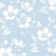 Tkanina 43722 | BIAŁE KWIATY JAŚMINU NA NIEBIESKIM PASTELOWYM TLE 