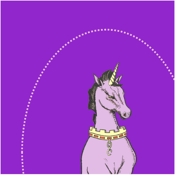 Tkanina 43728 | Fioletowy Jednorożec Przytulanka do Uszycia