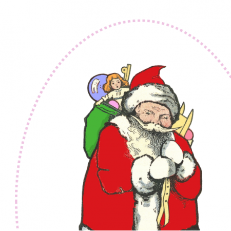 43729 | Święty Mikołaj Przytulanka do Uszycia - Białe Tło