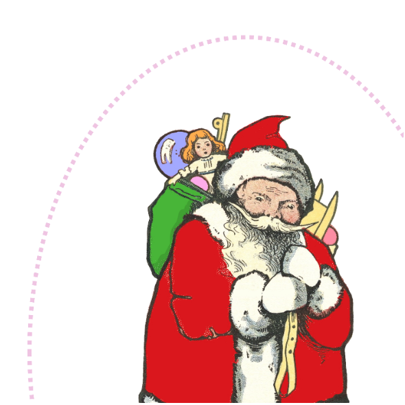 Tkanina 43729 | Święty Mikołaj Przytulanka do Uszycia - Białe Tło