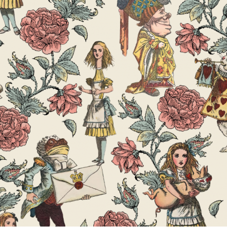 43765 | Alicja W krainie cZarów i Ogród Różany - Kremowe Tło 