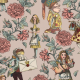 Tkanina 43768 | Alicja w Krainie Czarów i Ogród Różany - Brudny Róż 