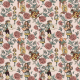 Tkanina 43769 | Alicja w Krainie Czarów i Ogród Różany - Różowe Tło 