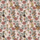 Tkanina 43769 | Alicja w Krainie Czarów i Ogród Różany - Różowe Tło 