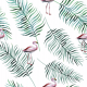 Tkanina 4508 | tropikalne flamingi