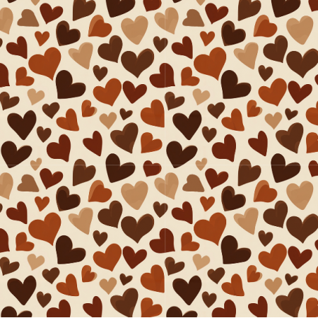 45009 | Mocha Heart Scatter 26 FK 001 60pc