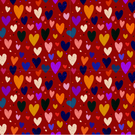 45024 | Textured Heart Carnival 26 FK 001 60pc