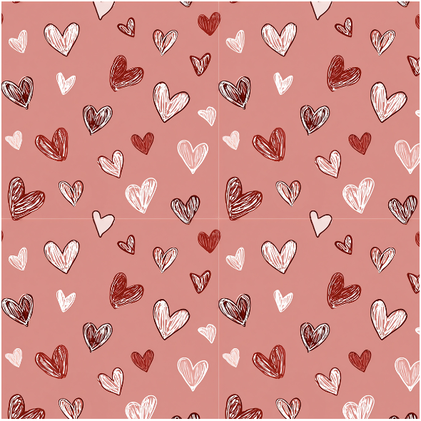 Tkanina 45030 | Sketchy Heart Drift 26 FK 001 60pc