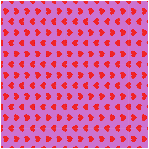 Tkanina 45036 | Red  Hearts on lilac 100pc