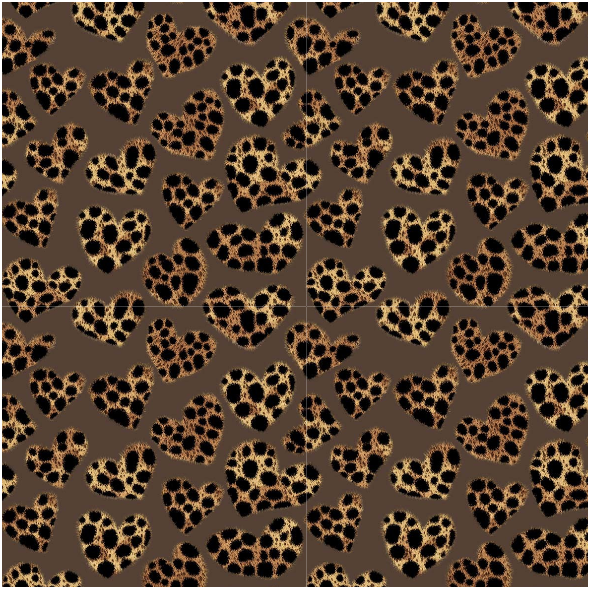 Tkanina 45131 | Leopards hearts