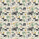 Tkanina 45166 | Pieski Spaniele Miniaturowe i Dzika Róża - Kremowe Tło 