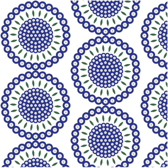 Fabric 51493 | Wzór ludowy bolesławiecki