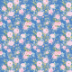 Fabric 51508 | Barokowe Kwiaty Na Niebieskim Tle 