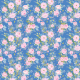 Fabric 51508 | Barokowe Kwiaty Na Niebieskim Tle 