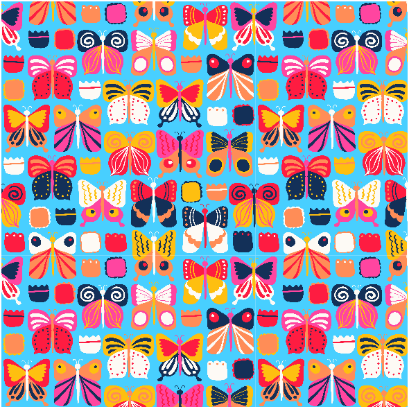 Tkanina 4958 | 	Butterflies