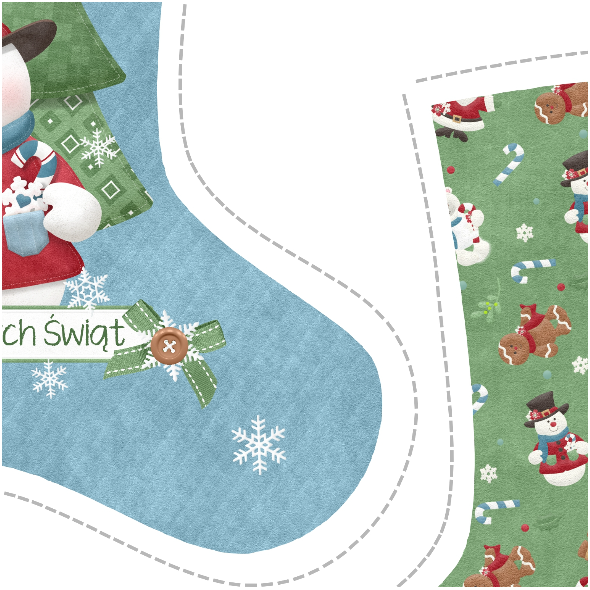 Fabric 5151 | Skarpeta świąteczna "snowman"