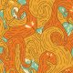Tkanina 5724 | orange vines