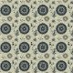 Fabric 6524 | kwiaty i koła na spękanym