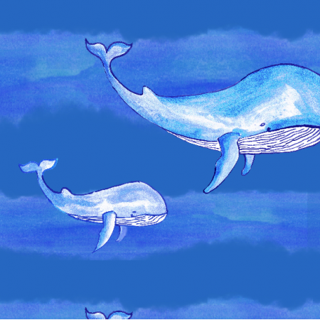 Tkanina 6855 | blue whale