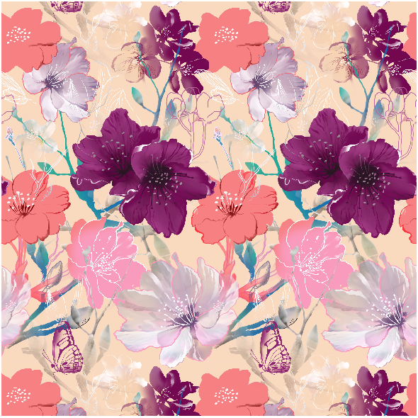 Tkanina 6931 | Blooming apple