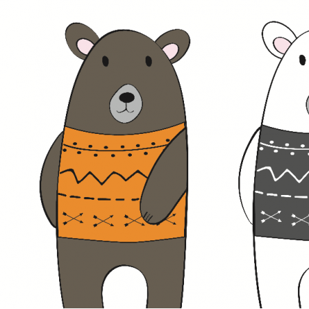 Fabric 7047 | bears twins