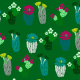 Tkanina 7143 | szmaragdowe kaktusy