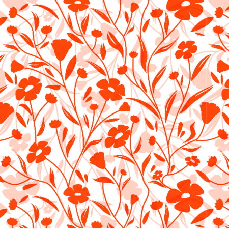 Tkanina 7177 | flowers red