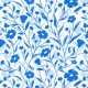 Tkanina 7179 | flowers blue
