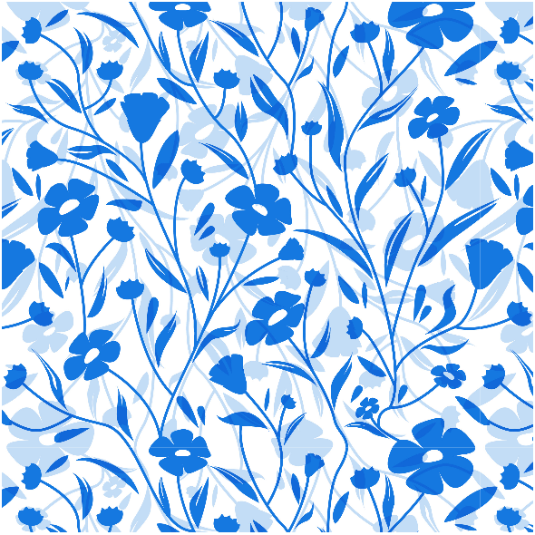 Fabric 7179 | flowers blue