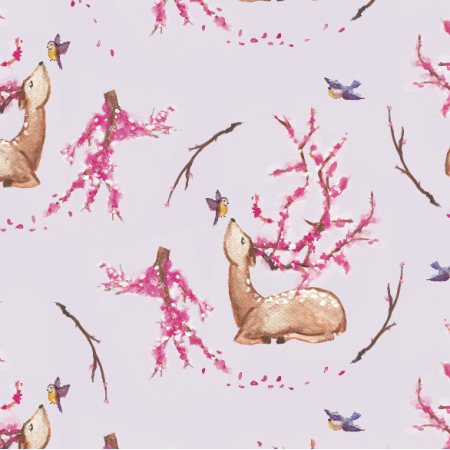 Tkanina 8179 | Blossom, my deer! Lavender