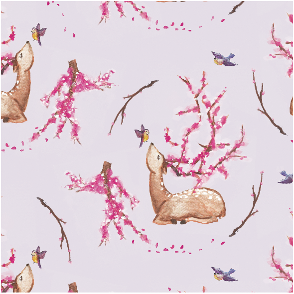 Fabric 8179 | Blossom, my deer! Lavender