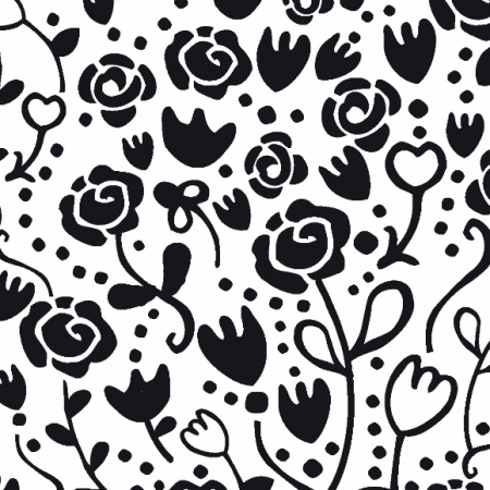 Fabric 1034 | bw Floral
