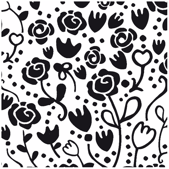 Fabric 1034 | bw Floral
