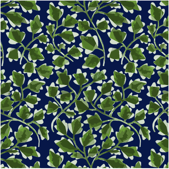Fabric 8890 | listki zielone