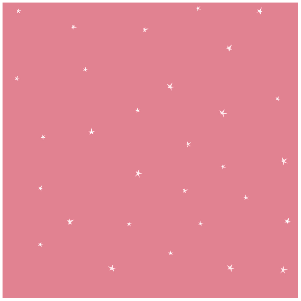 Fabric 1071 | Gwiazdki koralowe (para z "zające szare")