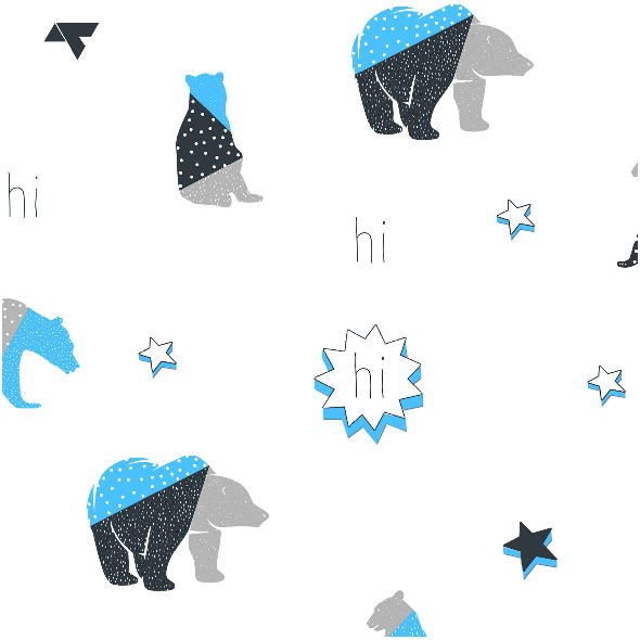 Fabric 8918 | NIebieski mis