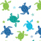Tkanina 9116 | sea turtles