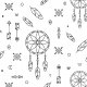 Fabric 9399 | dream catcher - black&white