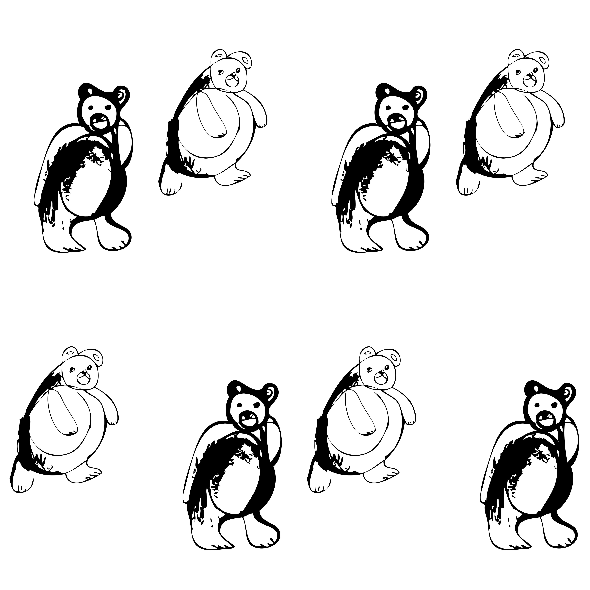 Fabric 9440 | BLACK AND WHITE BEARS